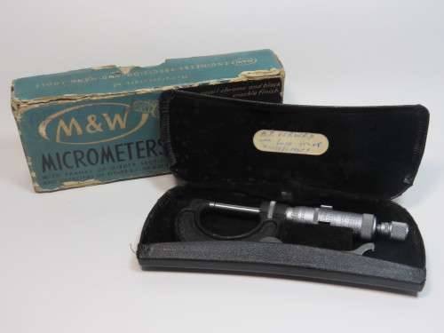 Vintage Moore and Wright No. 965 Micrometer in box