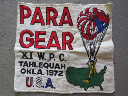 Para Gear 11th W.P.C 1972 USA cloth patch 23X25cm