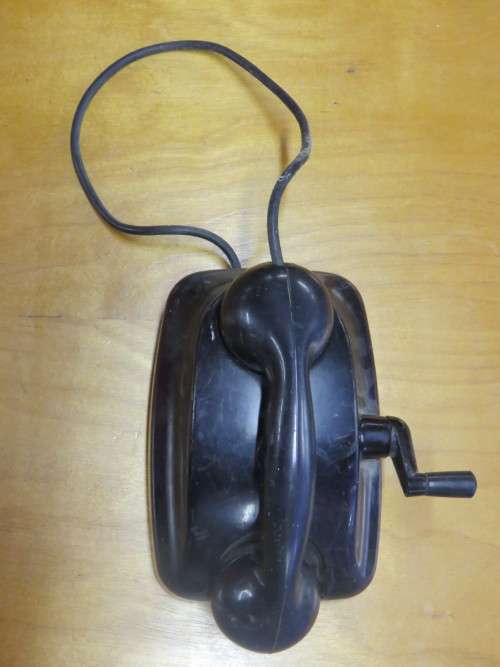 Vintage Siemens hand crank telephone