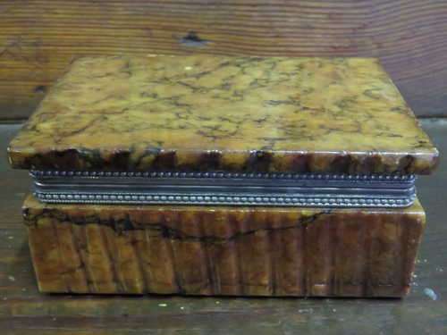 Vintage stone base trinket box