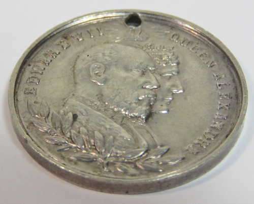 1902 Edward VII silver coronation medallion