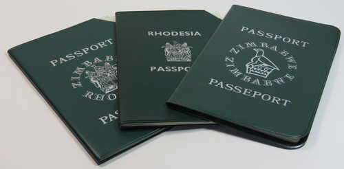 Lot of 3 vintage passports - Rhodesia, Zimbabwe-Rhodesia and Zimbabwe