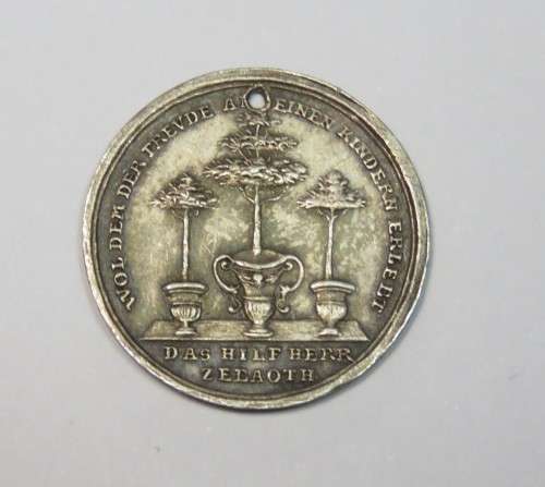 Antique honor your father and mother German medallion