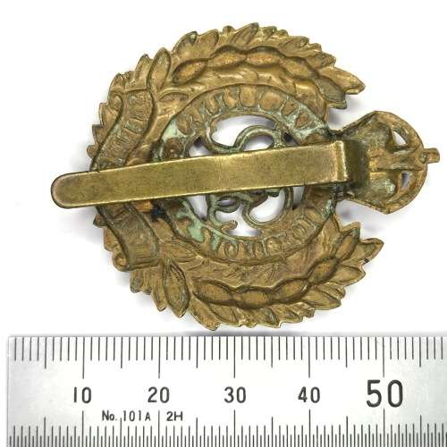 Royal Engineers cap badge with slide - crown