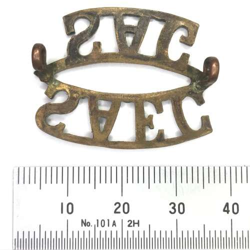 Lot of 2 different color SA Engineer Corps shoulder titles