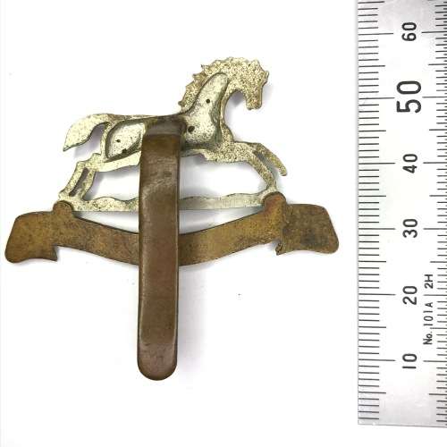 3rd The Own Hussars cap badge with slide - thin ground variation