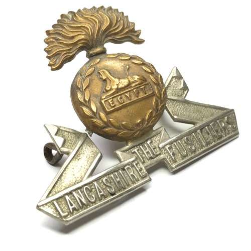 Victorian The Lancashire Fusiliers regiment cap badge - Lugs version
