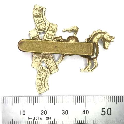 Royal Kent West Regiment cap badge with slide