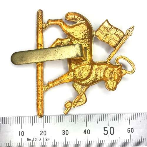 The Royal West Surrey regiment cap badge with slide