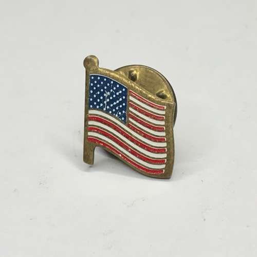 Lot of 2 small American flag pin badges
