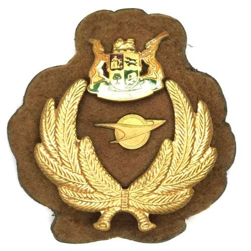 SA Railway Transport Service Brown Felt Padded Official`s Cap Badge