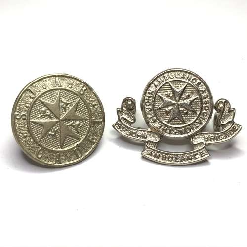 Lot of 2 St Johns Ambulance Service Badges