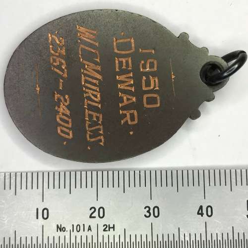 National Rifle Association medal issued to WC Murless in 1950 Dewar shooting