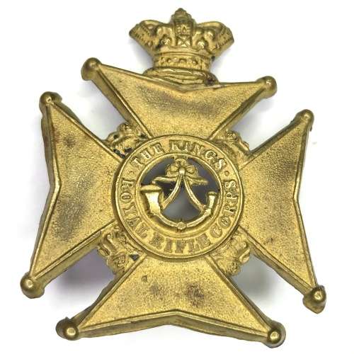 Victorian The King`s Royal Rifle corps cap badge with lugs - Boer War period - SCARCE