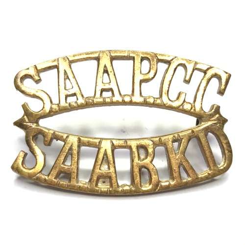 South Africa admin pay and clerical corps shoulder title