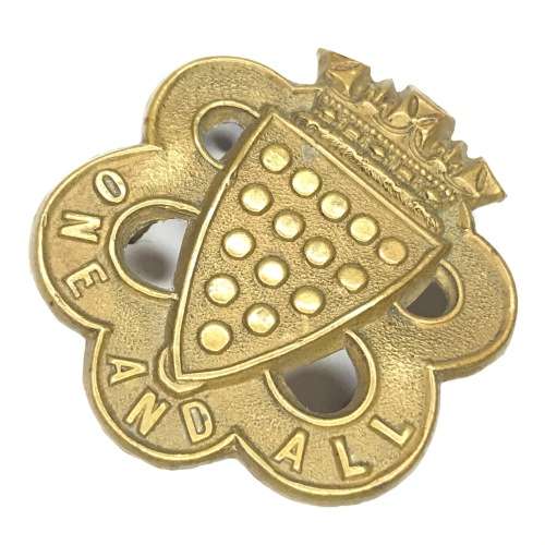 Duke of Cornwall`s light infantry collar badge - one lug