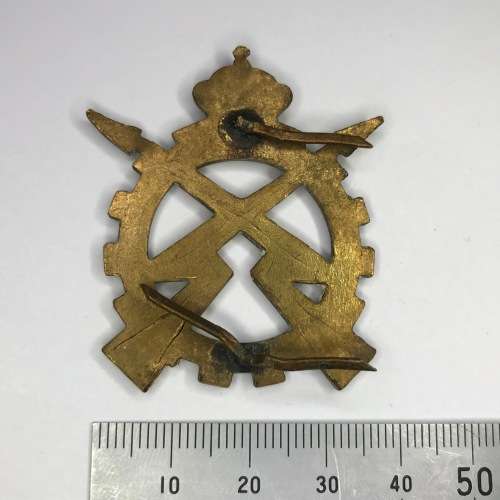 Belgium Military Army Logistics corps cap badge - one pin missing