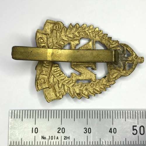 Royal Army Ordnance Corps cap badge with slide - King`s crown