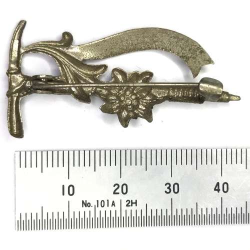 Interlaken Switzerland Alpine Souvenir brooch with ice pick