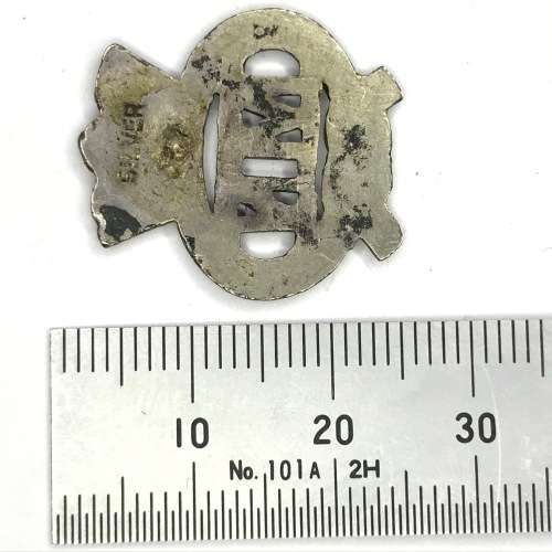 Merchant Navy silver badge (lapel) no pin - WW2 period