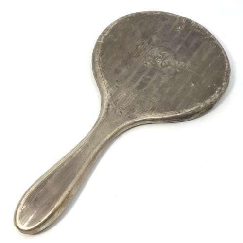 Vintage Silver Grooming Set with 4 Brushes a Mirror ( Slightly damaged ) Hallmarked