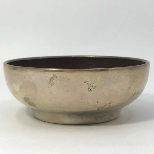 Hallmarked silver bowl with walnut inner-Made in Birmingham 1936 by J.Gloster Ltd - 95.5 grams