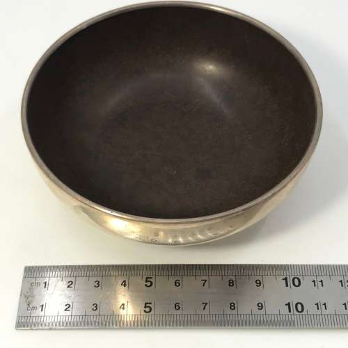 Hallmarked silver bowl with walnut inner-Made in Birmingham 1936 by J.Gloster Ltd - 95.5 grams