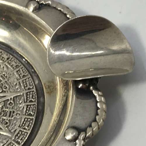 Pair of Mexican Plat-Mex-SA sterling silver ashtrays - Weighs 40 grams