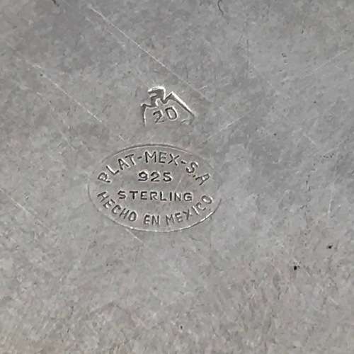 Pair of Mexican Plat-Mex-SA sterling silver ashtrays - Weighs 40 grams