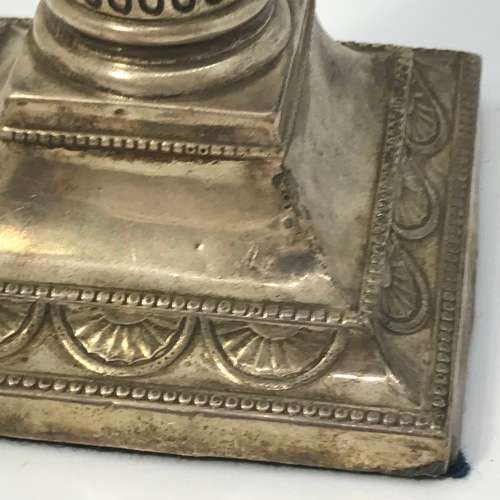 Hallmarked silver candle holders