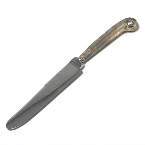 Set of 6 Bennett and Heron Butter Knives with Silver Hallmarked Handles