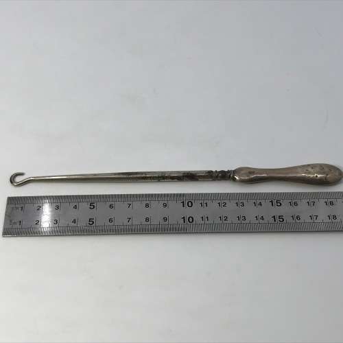 Vintage Boot Lace Puller with Hallmarked Silver Handle