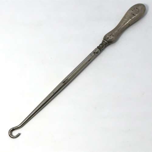 Vintage Boot Lace Puller with Hallmarked Silver Handle