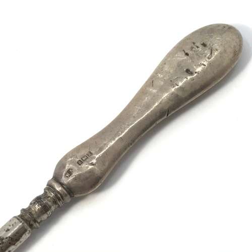 Vintage Boot Lace Puller with Hallmarked Silver Handle