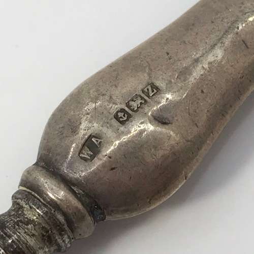 Vintage Boot Lace Puller with Hallmarked Silver Handle