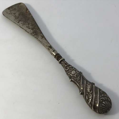 William Devenport 1899 Birmingham Shoehorn with Silver Hallmarked Handle, weight 111g