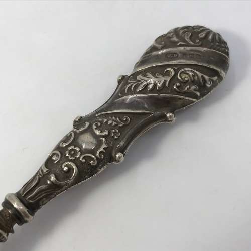William Devenport 1899 Birmingham Shoehorn with Silver Hallmarked Handle, weight 111g