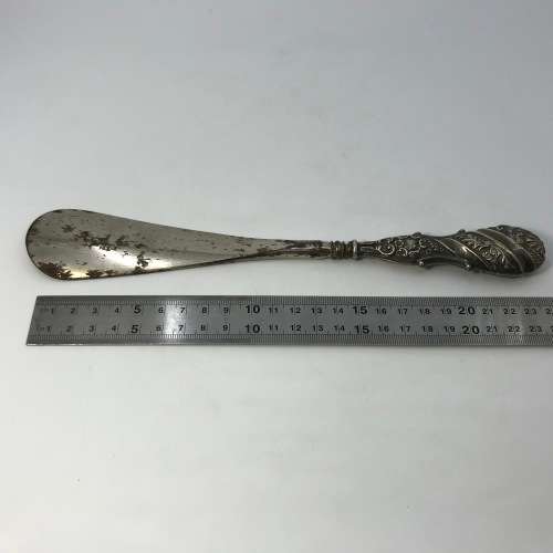 William Devenport 1899 Birmingham Shoehorn with Silver Hallmarked Handle, weight 111g