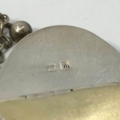 Sterling Silver Hallmarked Art Deco Cigarette Holder with Chain inscribed DJ - 24-4-24