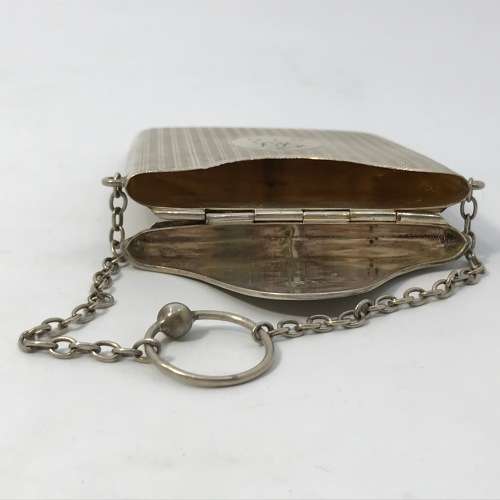 Sterling Silver Hallmarked Art Deco Cigarette Holder with Chain inscribed DJ - 24-4-24