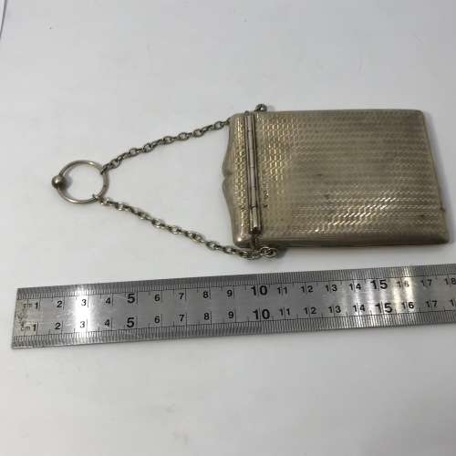 Sterling Silver Hallmarked Art Deco Cigarette Holder with Chain inscribed DJ - 24-4-24