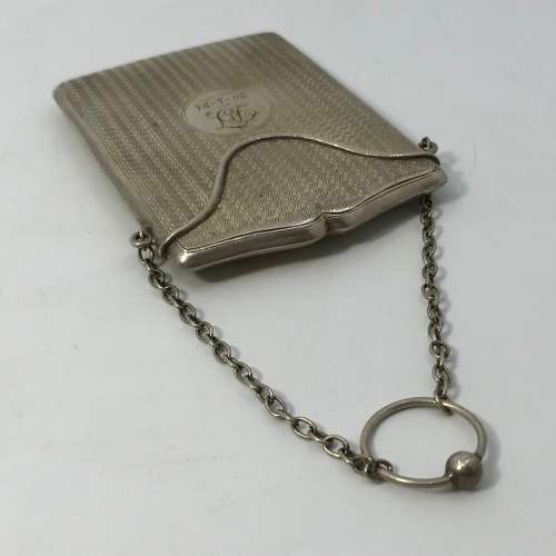Sterling Silver Hallmarked Art Deco Cigarette Holder with Chain inscribed DJ - 24-4-24