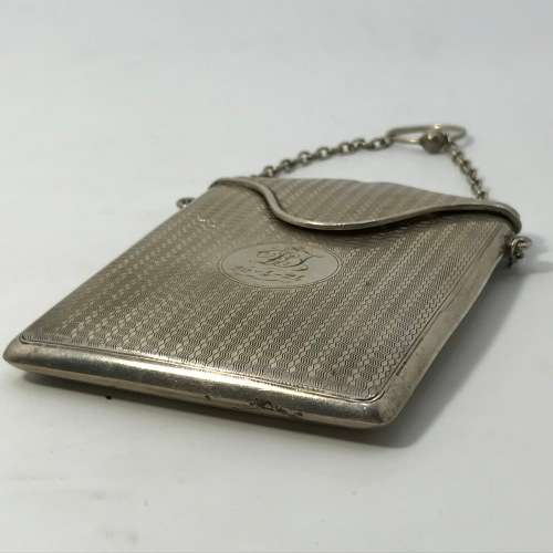 Sterling Silver Hallmarked Art Deco Cigarette Holder with Chain inscribed DJ - 24-4-24