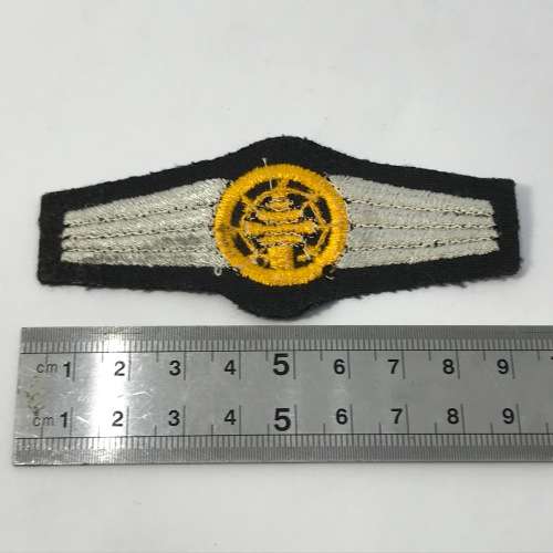 German Bundeswehr air safety control gold qualification cloth badge