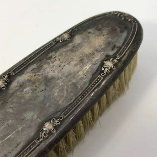 Antique silver clothing brush - hallmarked Birmingham 1912