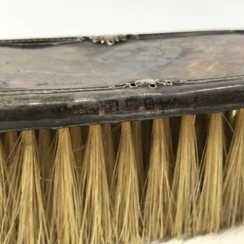 Antique silver clothing brush - hallmarked Birmingham 1912