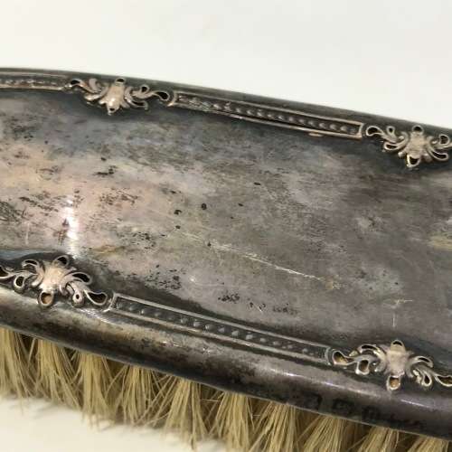 Antique silver clothing brush - hallmarked Birmingham 1912