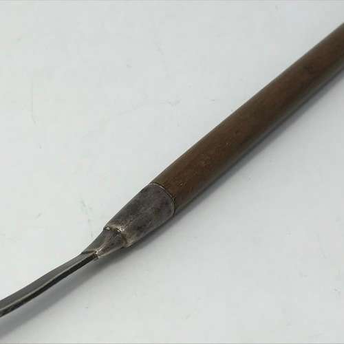 Early 1700`s Silver Wine Tasting Ladle with 1711 Silver Coin - VERY UNUSUAL and SCARCE - 38cm