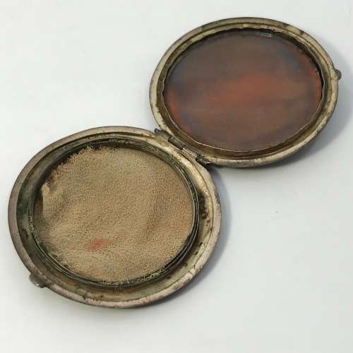 Antique Silver Filigree Powder Compact - very high class work - weighs 63.7g