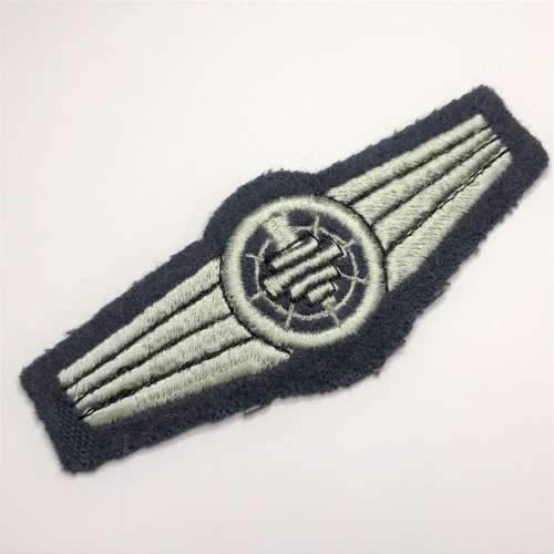 German Bundeswehr air safety control silver qualification cloth badge